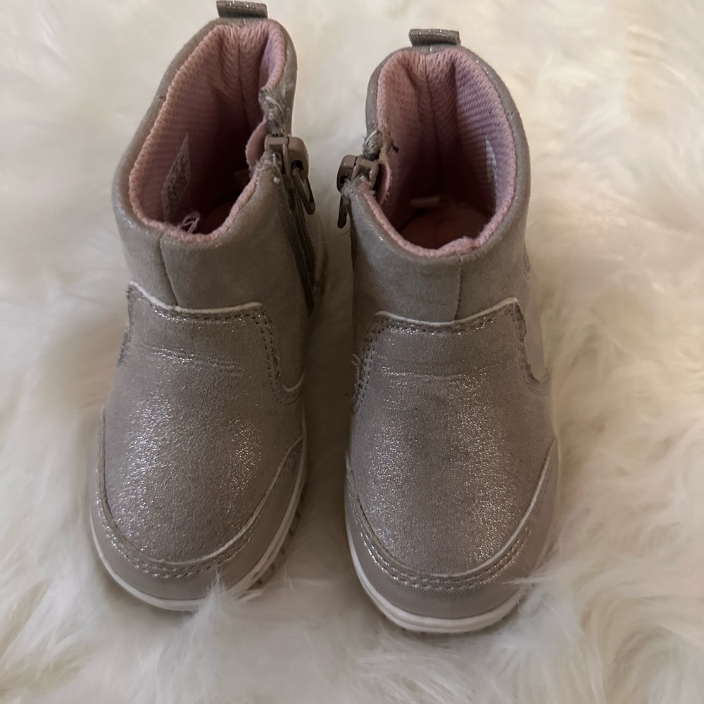 NOR Sparkling Silver and Pink Kids Boots
